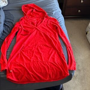 Athleta wick it wader hooded tunic coverup